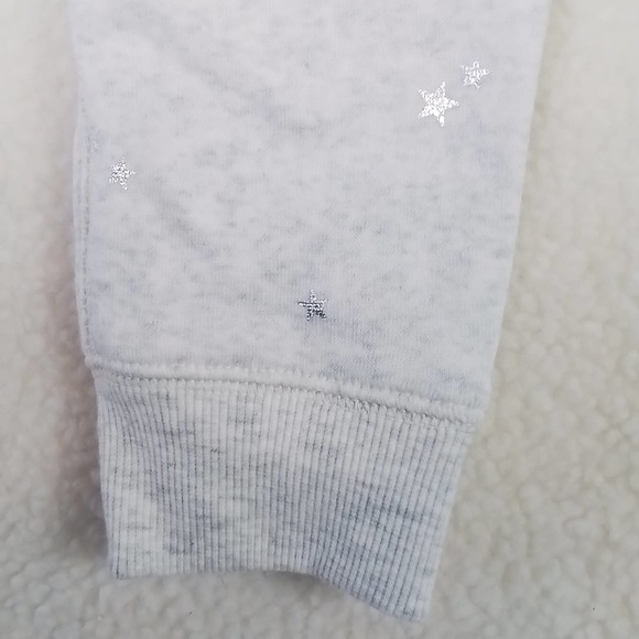 Oshkosh Fleece Lined Jogger Girls Size 4 in Heather Grey w/ Silver‎ Stars - Picture 8 of 12